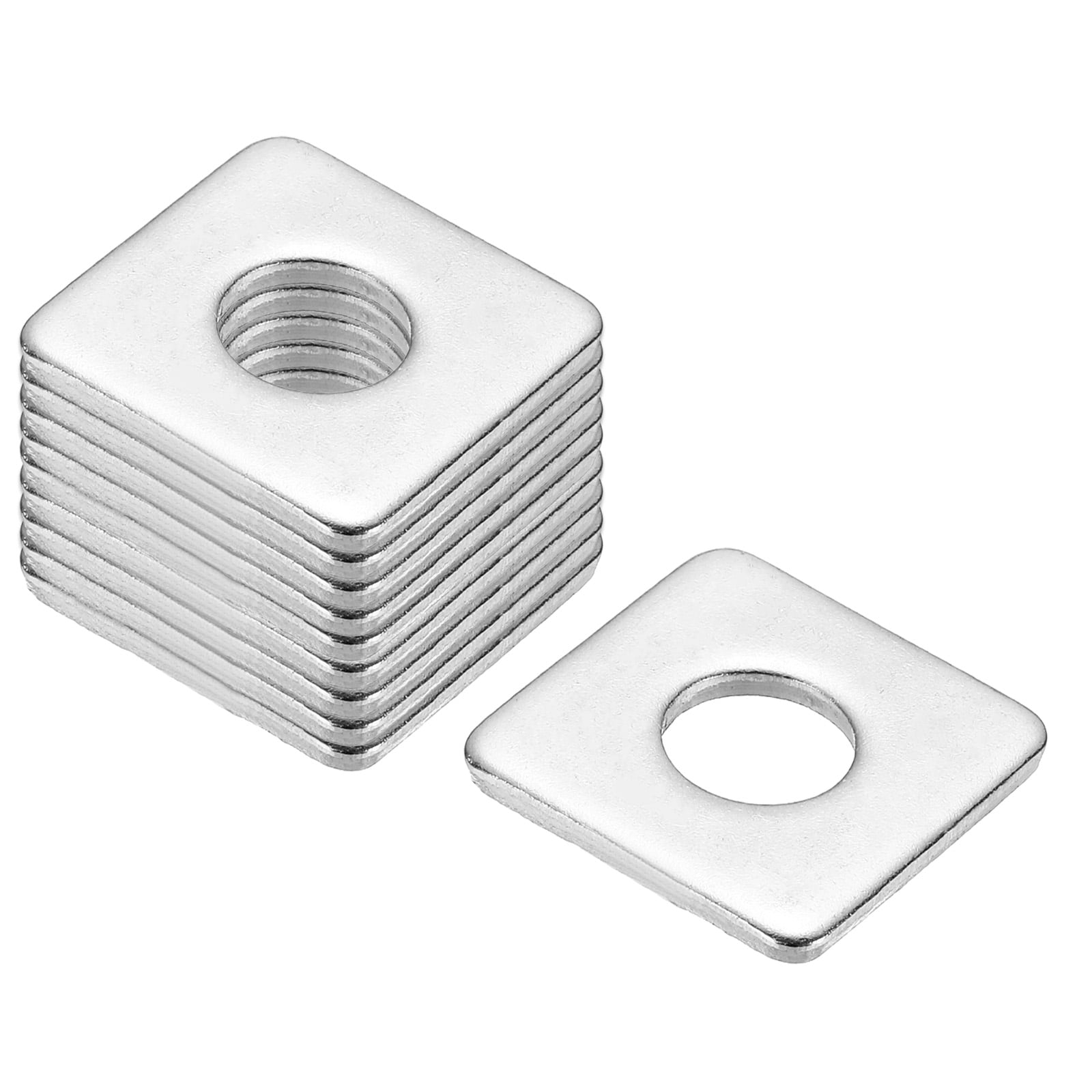 M12x30x3mm Square Washers, 36pcs Square Plate Washers Square Strut Washer Bearing Plate 304 Stainless Steel Flat Pad Spacer Hardware Fastener Nut Bolt Gasket