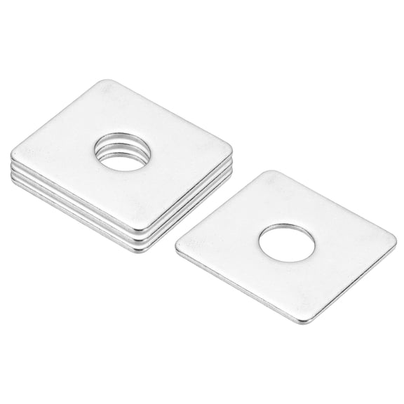 M12x40x2mm Square Washers, 4pcs Square Plate Washers Square Strut Washer Bearing Plate 304 Stainless Steel Flat Pad Spacer Hardware Fastener Nut Bolt Gasket