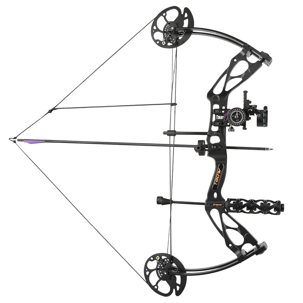 M133 Compound Bow, Adjustable 0-70 lbs Draw Weight, 16.4"-30" Draw Length, 30" Axle-to-Axle, 6.6" Brace Height, 325 FPS, 80% Let-Off, Aluminum Alloy, Hunting Archery Bow for Adults