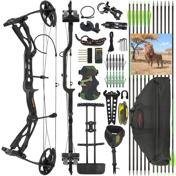 M133 Compound Bow Package 0-70Lbs Adjustable Archery Set, Left & Right Hand Available