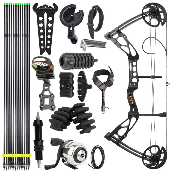M133 Bowfishing Kit Compound Bow Fishing 0-70lbs 325fps 80% Let-Off RH LH Hunting Archery Target