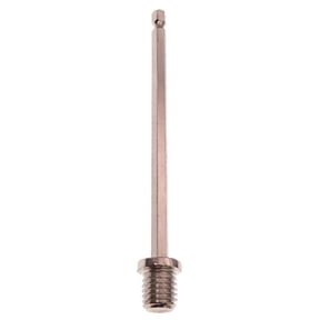 M14-2 Thread Connection Extended Rod Adapter 140mm Metal Extension Bar with 6.3mm Hex Shank for Drill, Screwdriver and Pneumatic Driver Polishing Disc Attachment