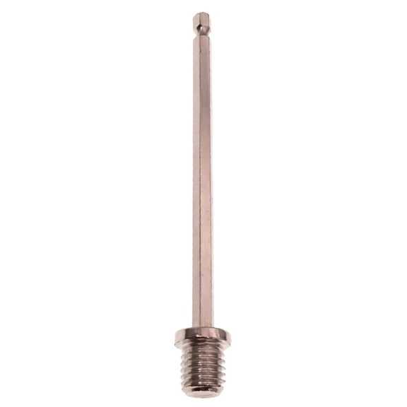 M14-2 Thread Connection Extended Rod Adapter 140mm Metal Extension Bar with 6.3mm Hex Shank for Drill, Screwdriver and Pneumatic Driver Polishing Disc Attachment
