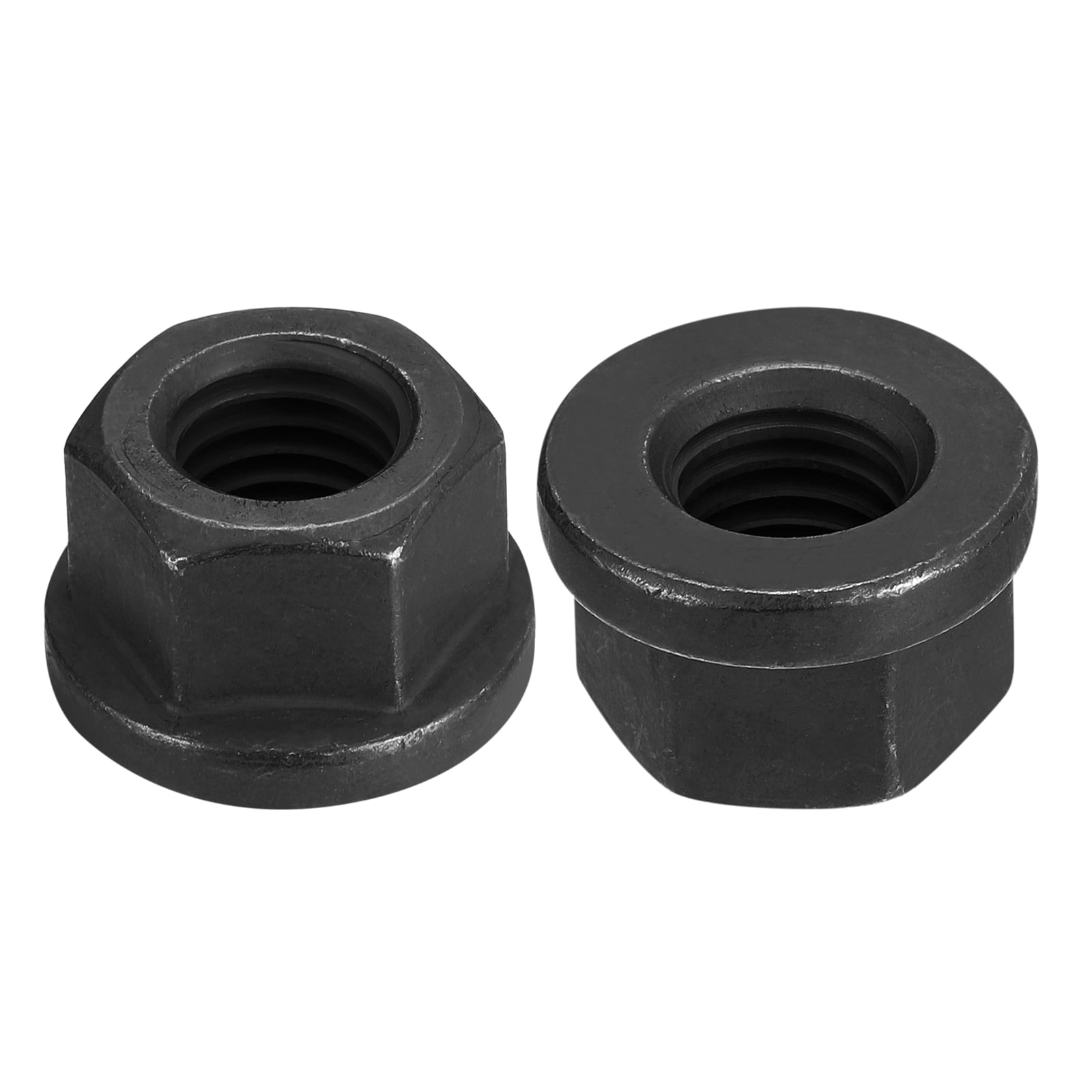 M14 Flange Hex Nuts, 2 Pack Grade 12.9 Carbon Steel Black Oxide