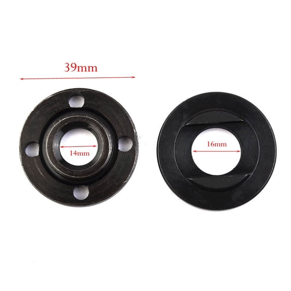 For M14 Thread Angle Grinder Flange Nut Set Replacement Inner Outer Spindle Tools 40mm Diameter 30mm Pin Drive Spacing 14mm Thread Compatible Power Tool Accessories 2 Pack