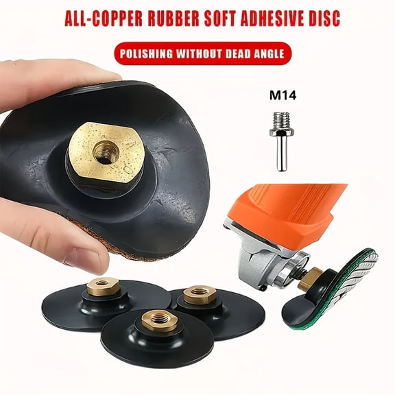 M14 Thread Connector Rod And Mounting Backing Plate Set, Power Tool Adapter Kit For Polishing And Sanding, Hardware Installation Attachment For Drills And Grinders, Black