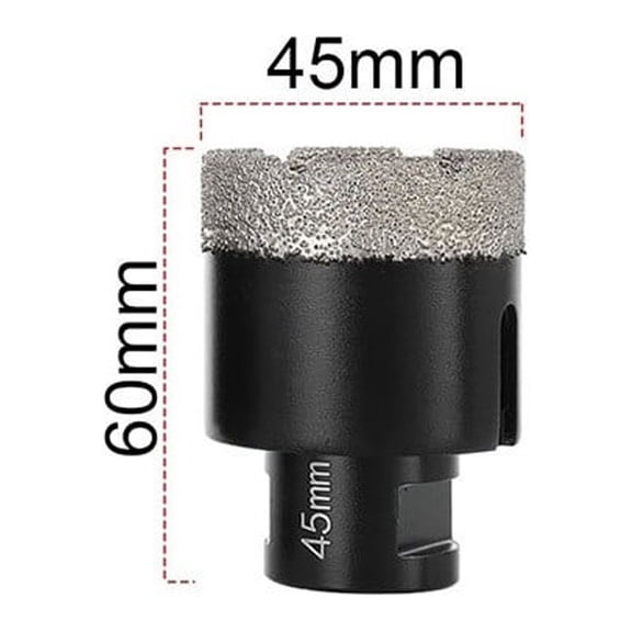 M14 Thread Dry Vacuum Brazed Diamond Drill Core Bit Ceramic Tile Stone Hole Saw 45Mm