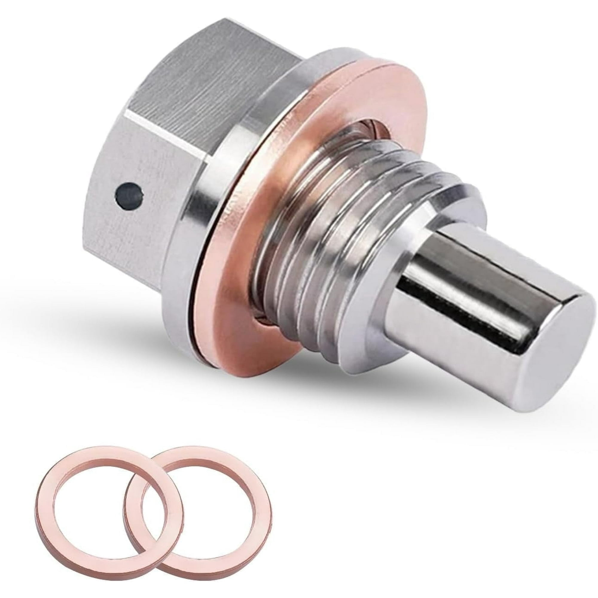 Povtii M12 X 1.5 Magnetic Oil Drain Plug, Stainless Steel Sump Drain Nut Bolt With 5 Crh Washer Gaskets, Leak-proof Oil Drain Plug Replacement For Most Vehicles, Car Accessories