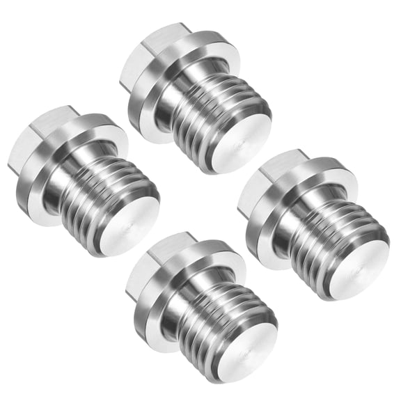 M14 x 1.5 Male Pipe Plug 4Pcs Oil Drain Plug 304 Stainless Steel Hex Flange Socket