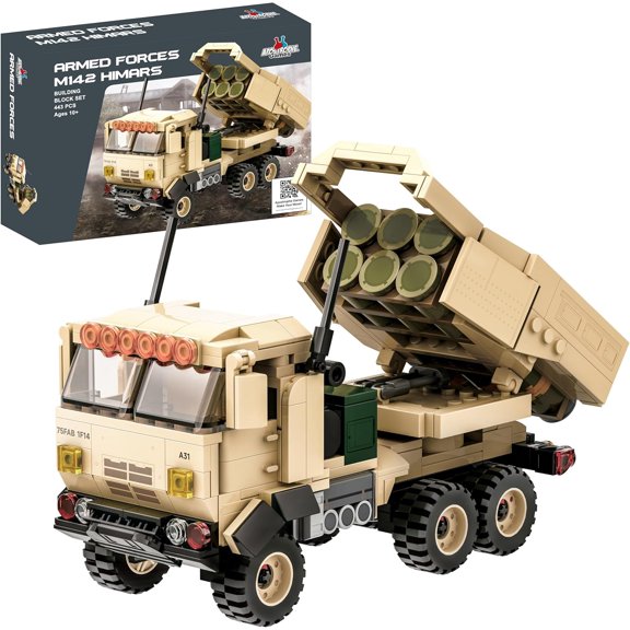 M142 HIMARS Building Block Set - 443 Pcs - Armed Forces, Military Building Toy Set - Toy for Kids 10 to Adult - High Mobility Artillery Rocket System