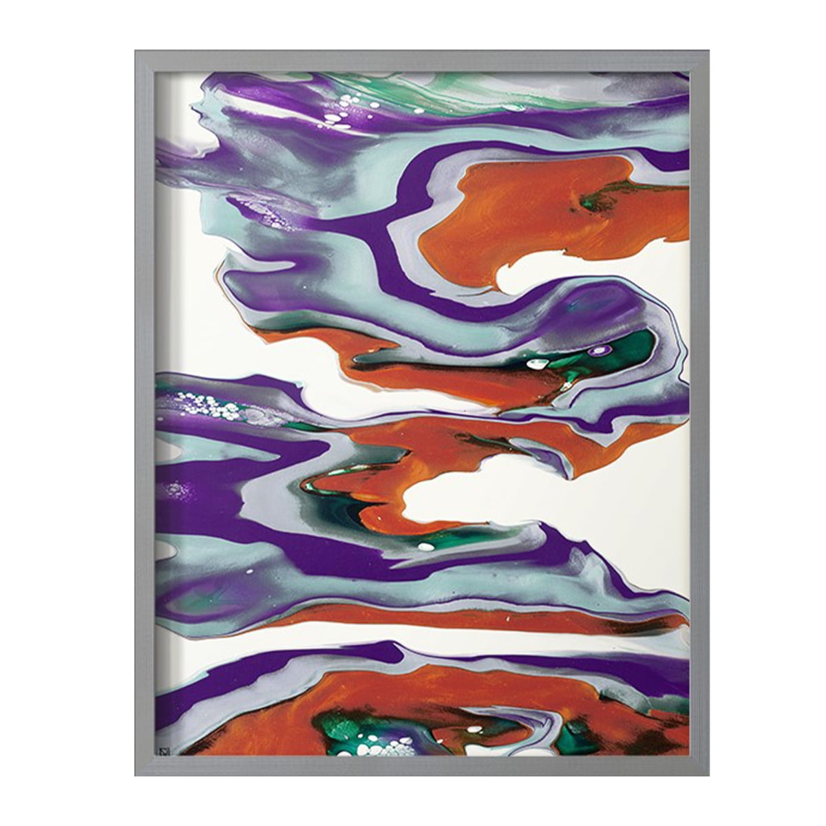 M145 Framed Print in Gray Solid Wood Framed Print No Nail Hanging