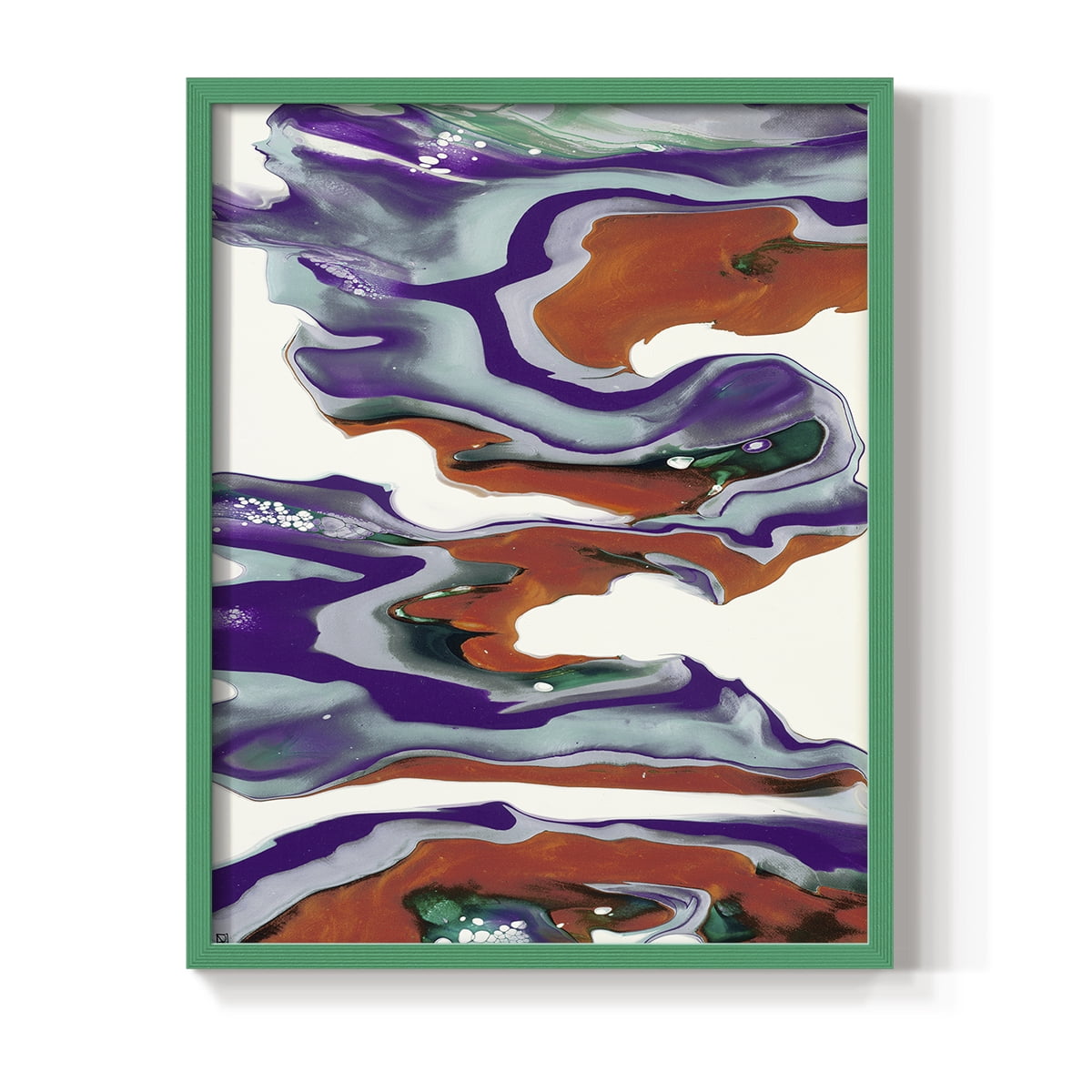 M145 Framed Print in Green Solid Wood Framed Print No Nail Hanging