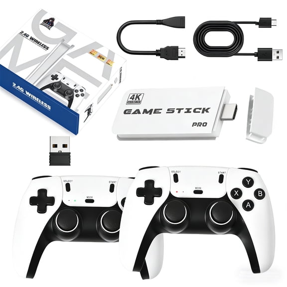 M15 Pro 128 GB Android TV PC Stick, 128G 40 000 Games Plug & Play with Dual Wireless Controllers