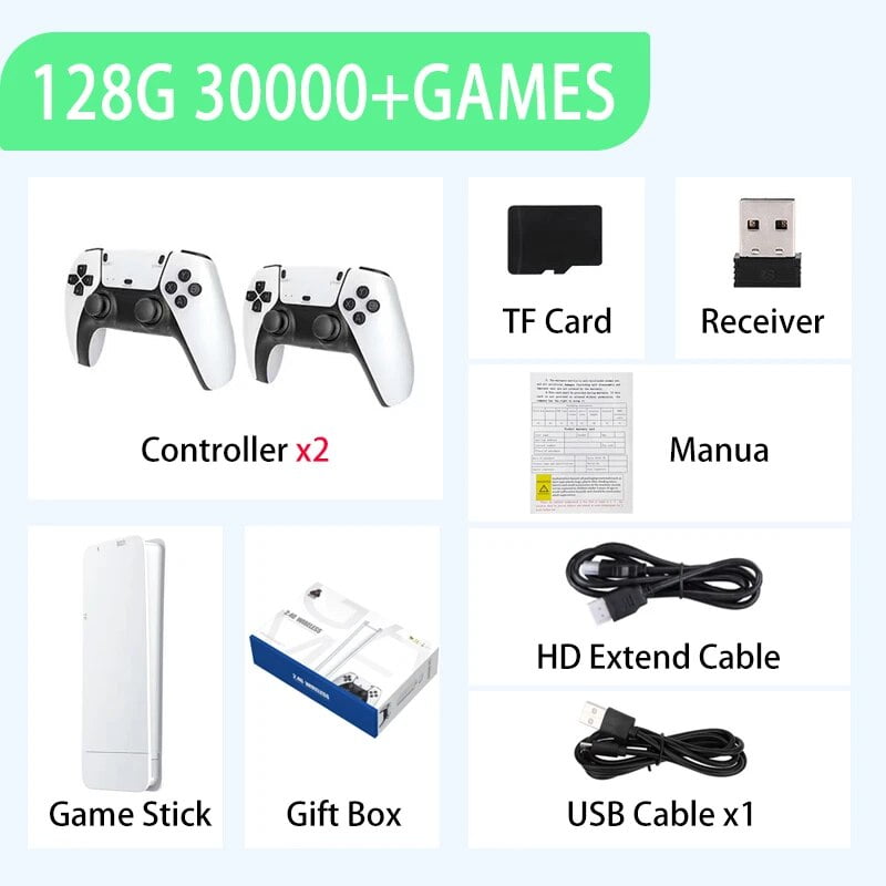 M15 Retro Game 2.4g Dual Wireless Handle Game Stick 4k 60fps Hdmi ...