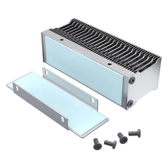 M15 for M.2 2280 Solid-State Drive Radiator All Aluminum Heat Pipe Passive Cooler Radiators SSD Heatsink Fully Electropl