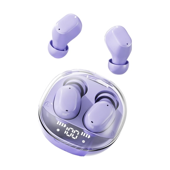 M150 Bluetooth Earphones Purple Ultra Long Range Wireless Stereo Sound Long Battery Life Noise Cancelling Lightweight Design for Sports Fitness Outdoor Activities - Purple