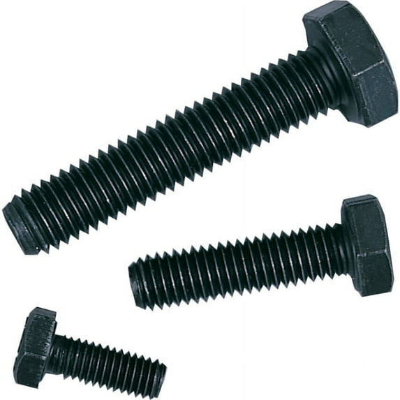 M16-2.0 x 25mm Hex Head Cap Screws, Steel Metric Class 8.8, Plain Finish (Quantity: 25 pcs) - Coarse Thread Metric, Fully Threaded, 25mm Metric, Thread M16 Metric