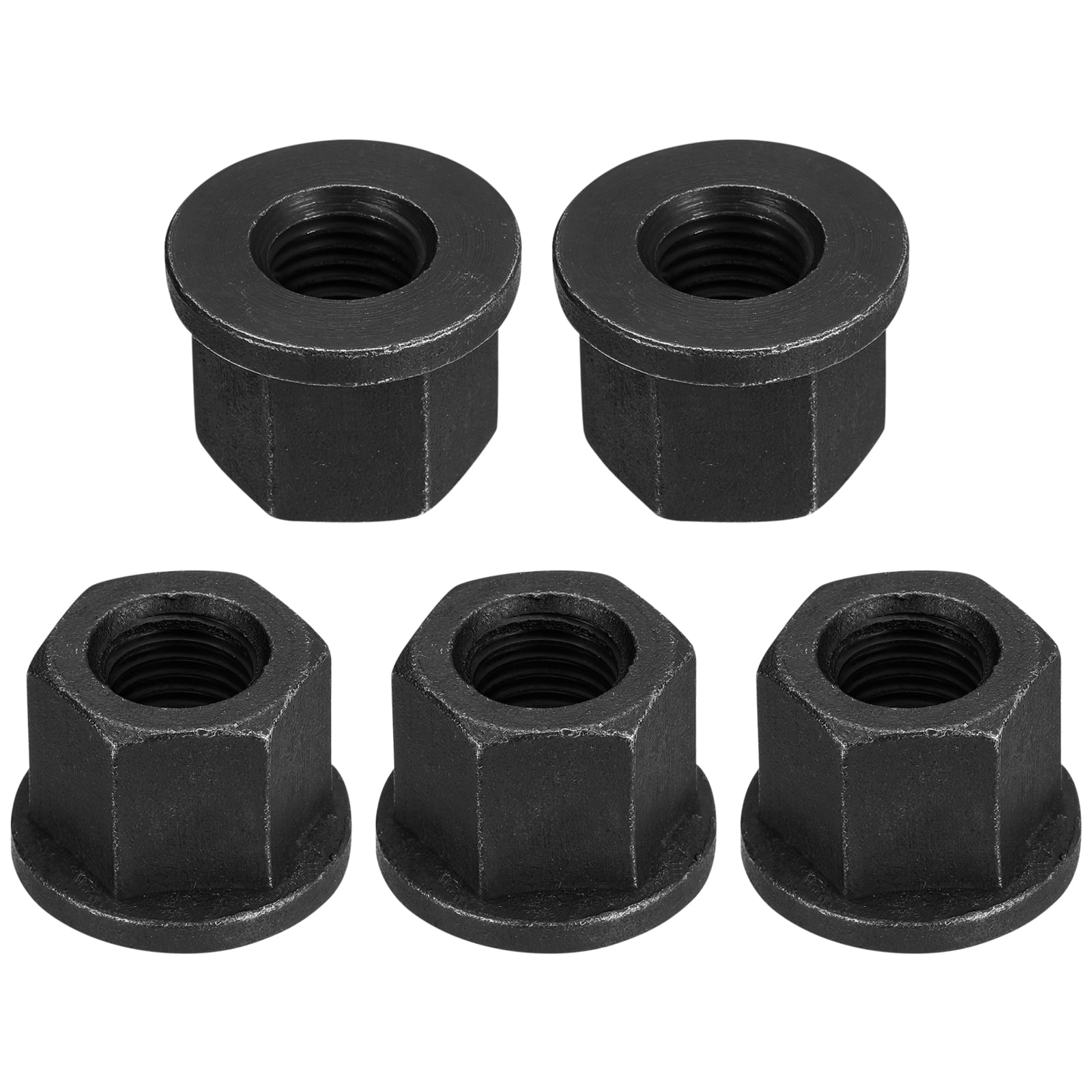 100 Pack M12-1.25 Fine Thread Flange Nuts - 17mm Hex, Grade 10.9 Steel, Zinc Plated