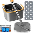 M16 Square Mop And Bucket Set With Microfibra Replaceable Mop Pads