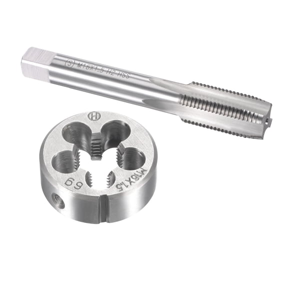 M16 x 1.5mm Metric Tap and Die Set HSS Machine Thread Tap with Round Die