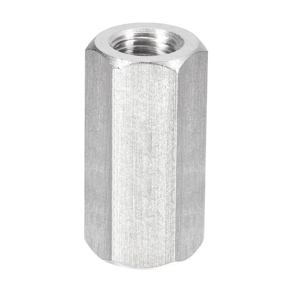 M16 x 2-Pitch 50mm Length Coupling Nuts, 1 Pack 304 Stainless Steel Metric Hex Rod Coupling Nuts