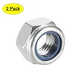 thumbnail image 1 of M16 x 2mm Nylon Insert Hex Lock Nuts, 304 Stainless Steel, 2 Pcs, 1 of 5