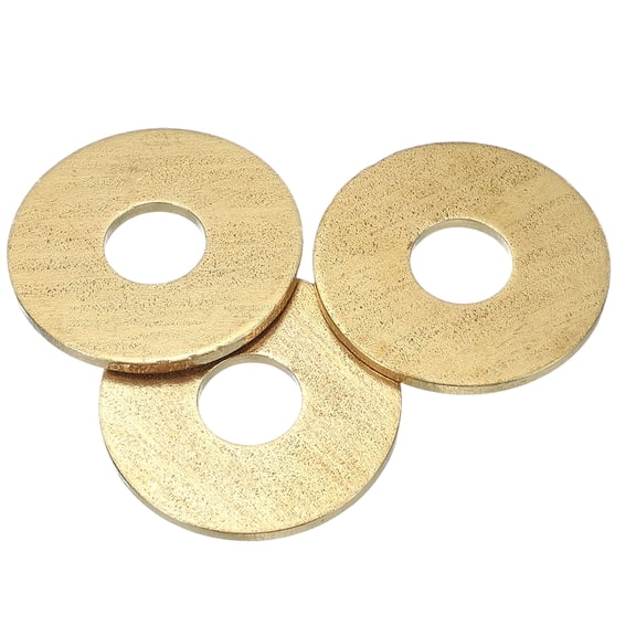 M16 x 50mm Brass Screw Washers Set, 3Pcs Bronze Flat Washers for Screws Bolts Factories Home Outdoor Projects (3mm Thick)