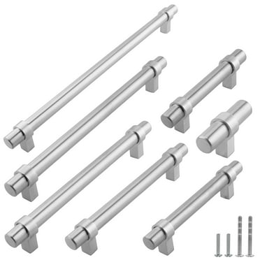 M1608 Modket Modern Euro Bar Cabinet Handle 304 Stainless Steel 2" Knob, Brushed Nickel, 1-Pack