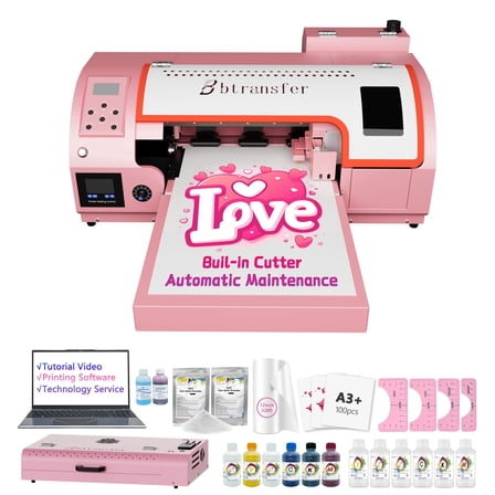 Btransfer M1630 Pro A3 Size DTF Printer with Auto Maintenance & Cutter, White Ink Circulation System with Oven Bundle