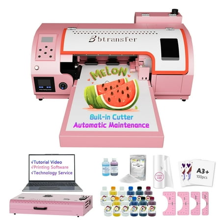 Btransfer M1630 Pro A3 Size DTF Printer with Auto Maintenance & Cutter, White Ink Circulation System with Oven Bundle