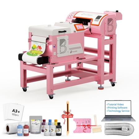 M1630 pro DTF Printer Bundle with Screen Touch Powder Shaker & Dryer,T Shirt Portable Printing Device,Slef-Maintenance & Automatic Cutter (Printer+Laptop+Shaker+Bracket+Consumables)