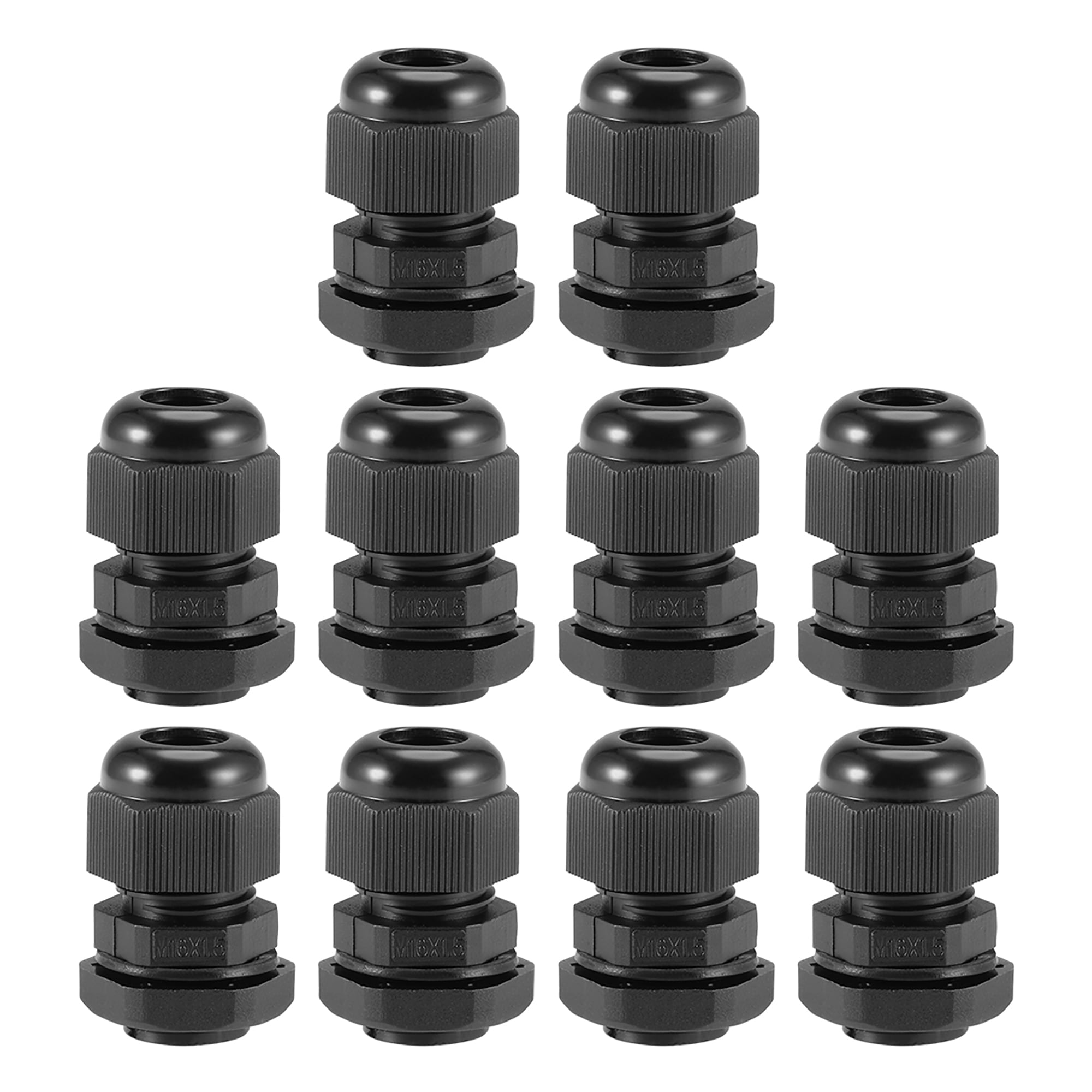 MECCANIXITY M12 Waterproof Cable Gland – 4-Pack, IP68 Nylon Joint For 4.5-8mm Cables, Black
