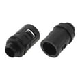thumbnail image 1 of M16x1.5 Cable Glands 15.8mm / 0.62" Bellows Quick Connector Straight PA6 Nylon Black 2 Pcs, 1 of 7