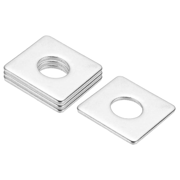 M16x40x3mm Square Washers, 4pcs Square Plate Washers Square Strut Washer Bearing Plate 304 Stainless Steel Flat Pad Spacer Hardware Fastener Nut Bolt Gasket
