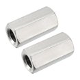 thumbnail image 1 of M16x50mm 304 Stainless Steel Metric Hex Coupling Nut, 2 Pcs, 1 of 3
