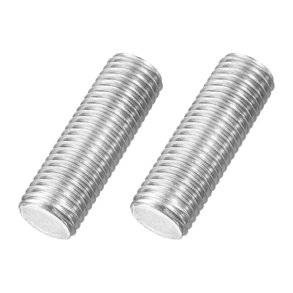 M16x50mm Fully Threaded Rod, 2Pcs 316 Stainless Steel 2 Pitch Threaded Screw