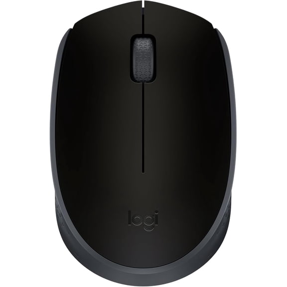 M170 Wireless Mouse for PC, Mac, Laptop, 2.4 GHz with USB Mini Receiver, Optical Tracking, 12-Months Battery Life, Ambidextrous - Black