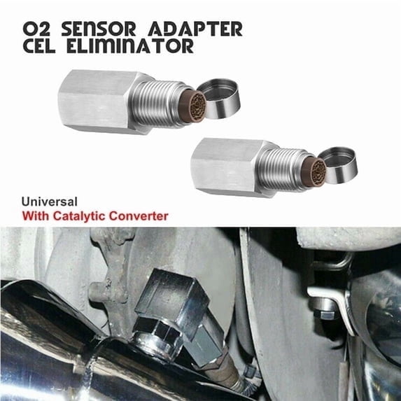 M18 * 1.5 Connector,2pc Sensor Oxygen Angled Extender Connector Bung Catalytic Spacer Cars Silver Accessories Fix Light Durable