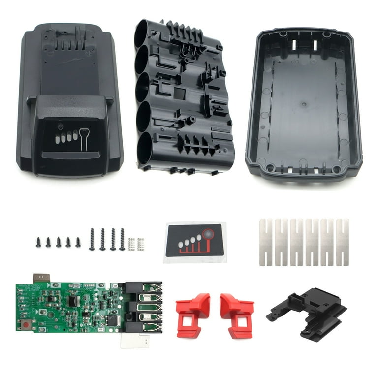 M18 Battery Case Replacement for Milwaukee 18V M18 48 11 1835 48 11 1837 Battery 3.0Ah M18 Battery Plastic Case Repair Kit Part Diy M18 Battery Protective Cover Walmart