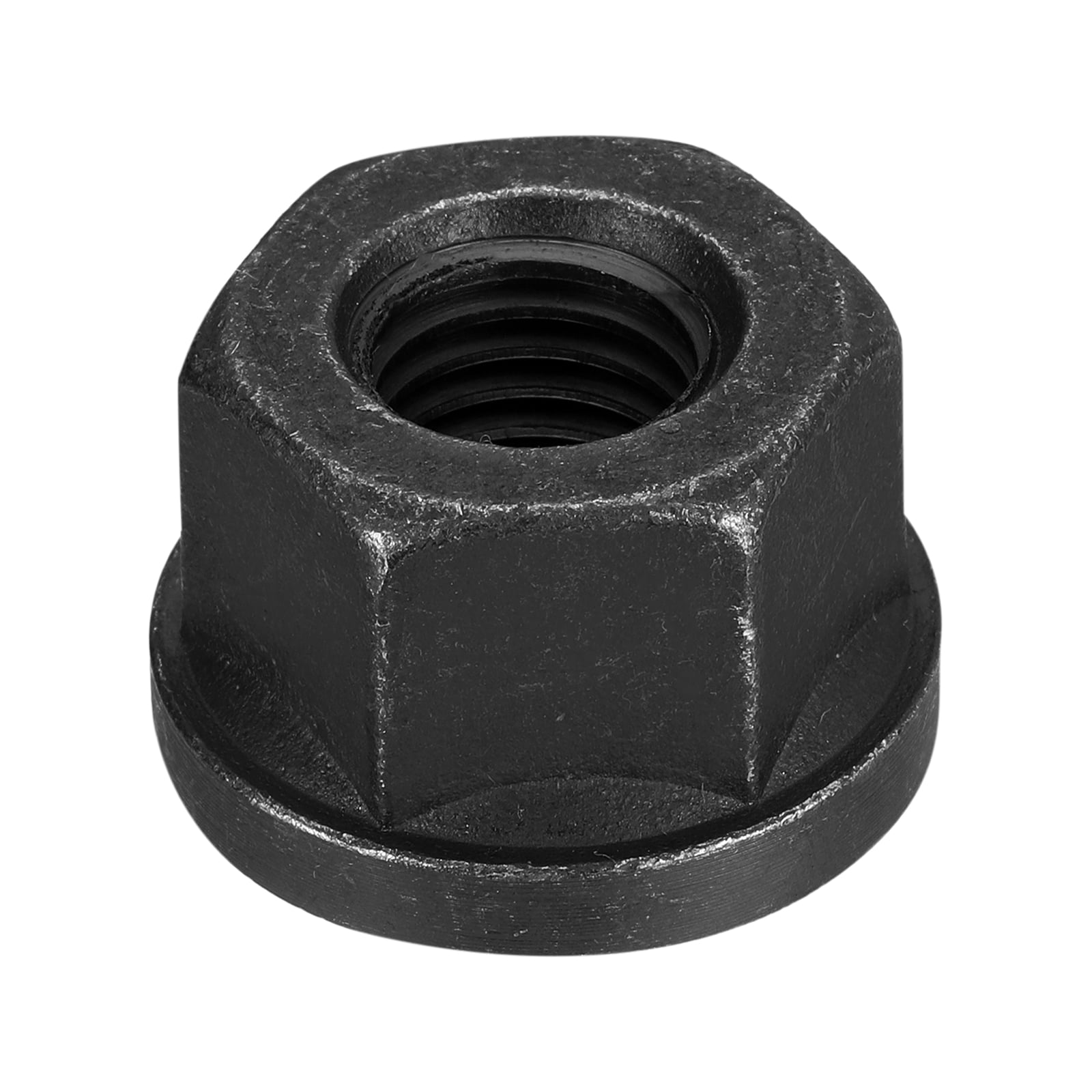 M18 Flange Hex Nut, 1 Pack Grade 12.9 Carbon Steel Black Oxide Finished Hex Flange Nut for