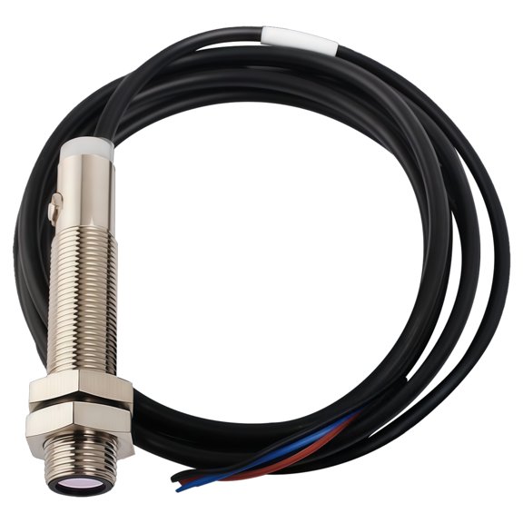 M18 Infrared Laser Sensor, Diffuse Reflective, Stainless Steel Housing, NPN Normally Open Output, 0.5ms Fast Response, IP65 Waterproof