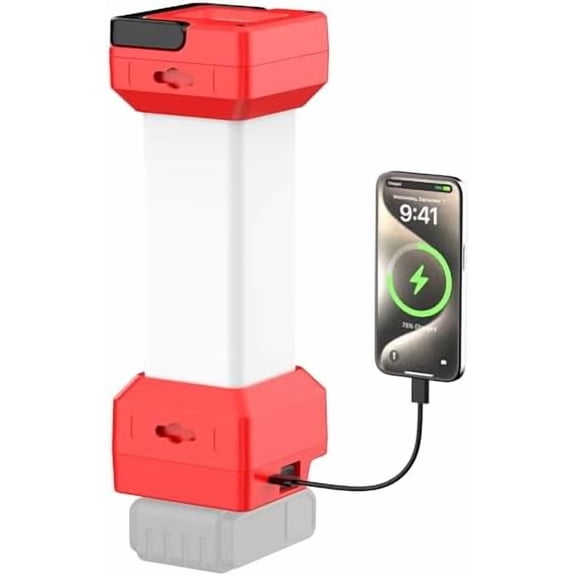 M18 Light 2900LM LED Work Light for Milwaukee M18 Battery,Camping Light Rechargeable with Type-C 20W Fast Charging for Hiking, Workshop & Emergency,with Low-Voltage Protection (Battery Not Included)