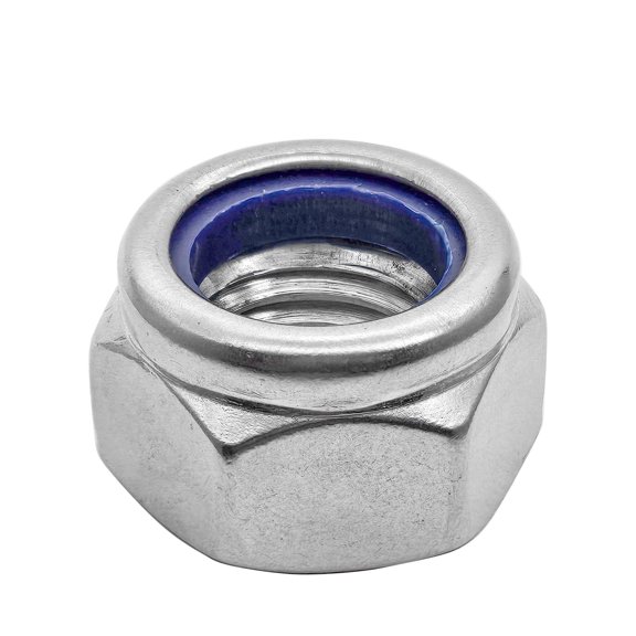 M18 x 2.5mm Lock Nuts,304 Stainless Steel Metric Nylon Insert Lock Nuts,Silver(1Pc)