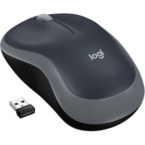 M185 Wireless Mouse, 2.4GHz with USB Mini Receiver, 12-Month Battery Life, 1000 DPI Optical Tracking, Ambidextrous PC/Mac/Laptop - Swift Grey