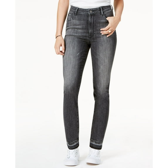 M1858 Audrey High-Rise Slim Straight-Leg Jeans (Shadow, 26)