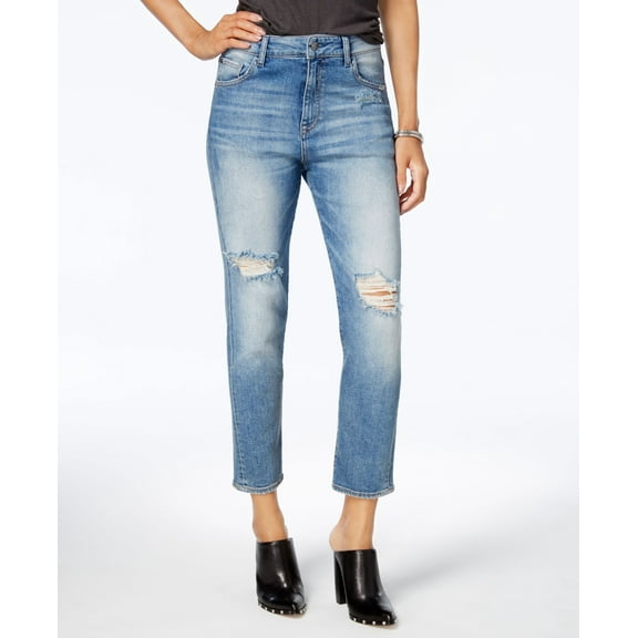M1858 Claudia Ripped Cropped Jeans (Atlantic, 27)