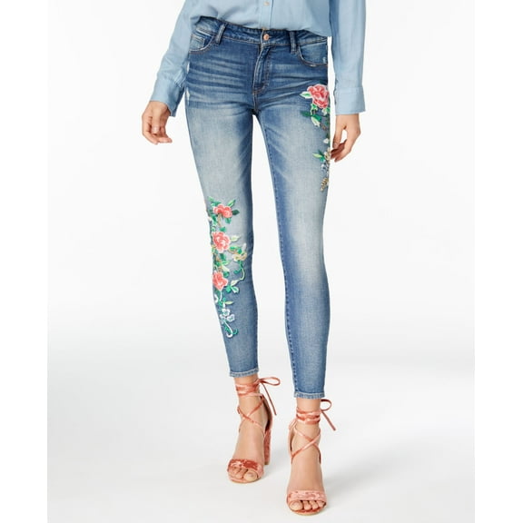 M1858 Embroidered Skinny Jeans Lapis 24