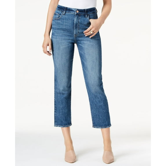 M1858 Mia High Rise Cropped Straight Leg Jeans Lyon 25