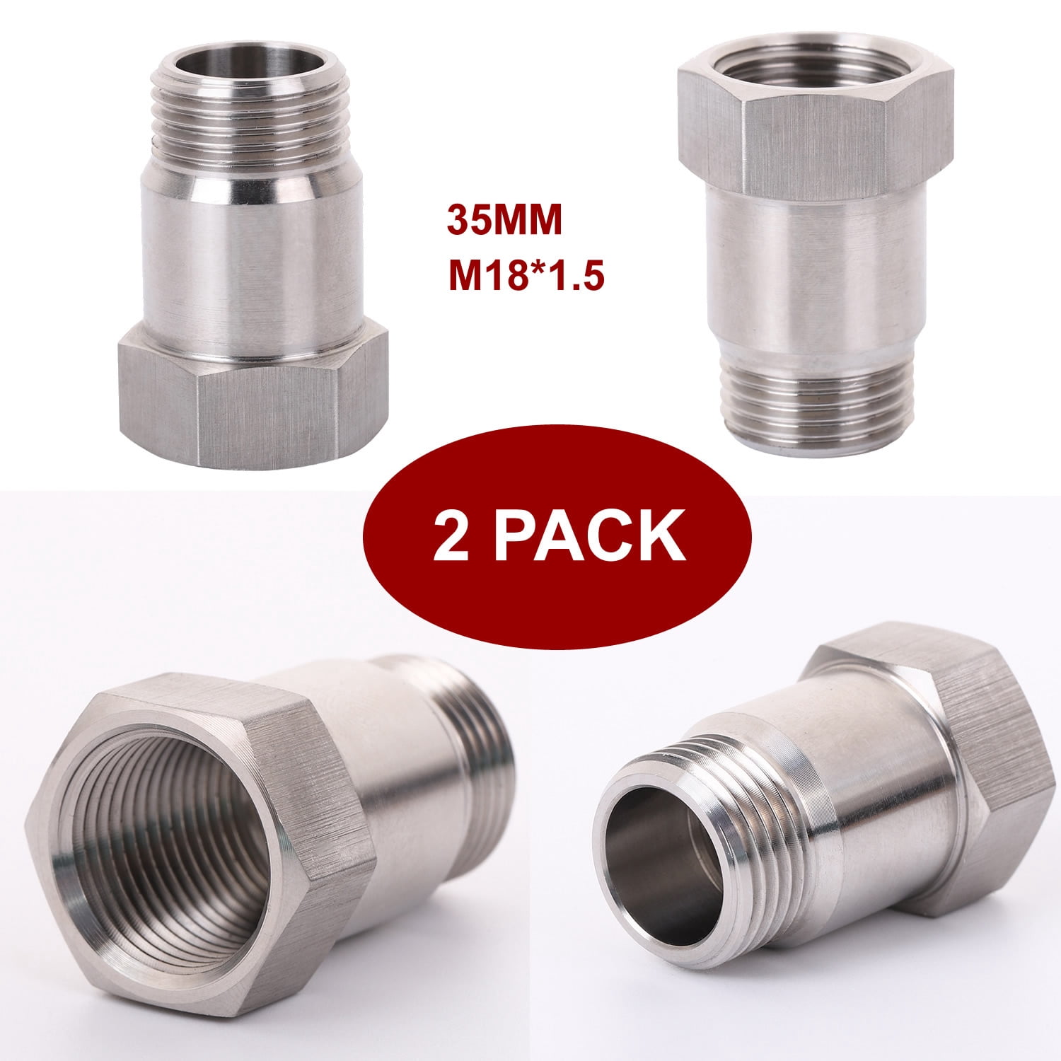 M18X1.5 Oxygen Sensor Connector-35mm-2 PACK - Walmart.com
