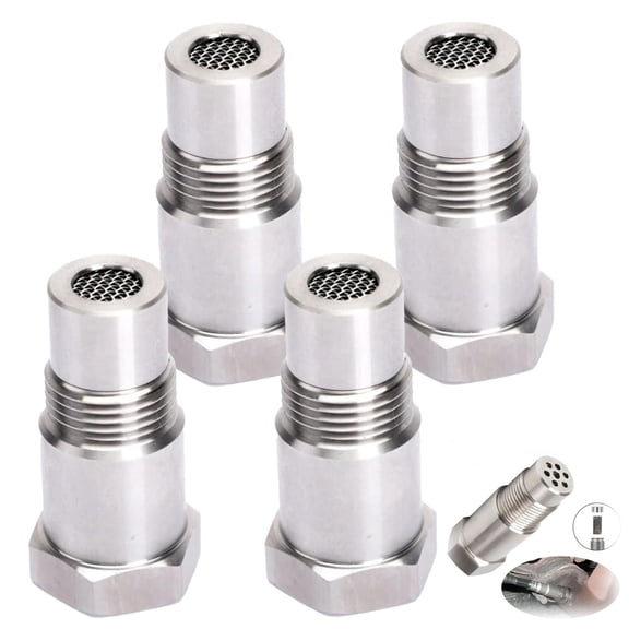 M18x1.5 Straight Universal Catalytic Converter with Filter – Stainless Steel SS304 Exhaust System Replacement, Compatible with Most Vehicles(4PCS)